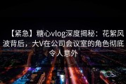 【紧急】糖心vlog深度揭秘：花絮风波背后，大V在公司会议室的角色彻底令人意外