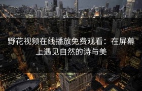 野花视频在线播放免费观看:在屏幕上遇见自然的诗与美