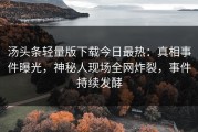汤头条轻量版下载今日最热：真相事件曝光，神秘人现场全网炸裂，事件持续发酵