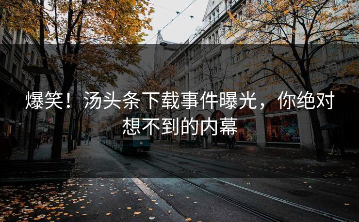 爆笑！汤头条下载事件曝光，你绝对想不到的内幕